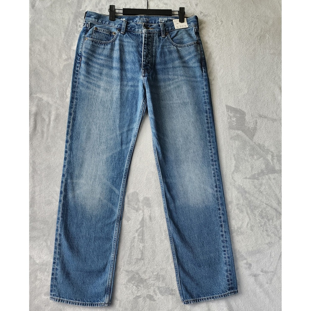 J.Crew Jeans Womens Size 29 Western Straight Leg Mid Rise Rigid Denim Blue NWT